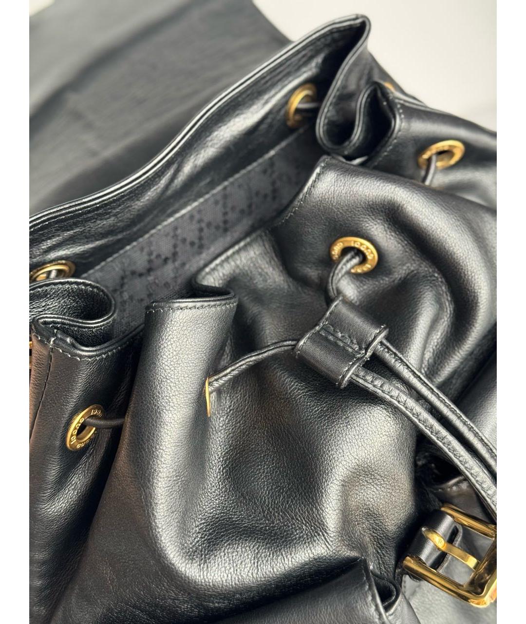 GUCCI Черный кожаный рюкзак, фото 5