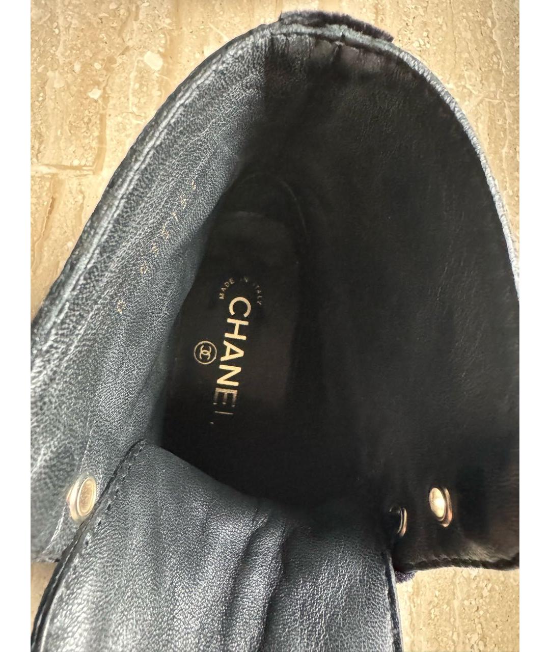 CHANEL Черные кожаные ботинки, фото 7