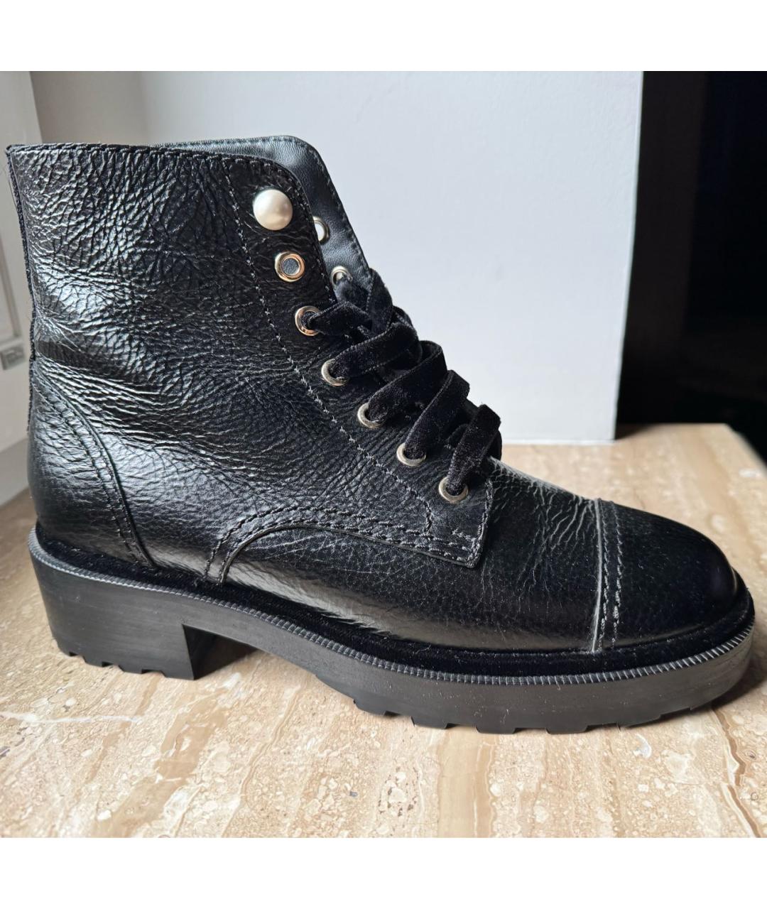 CHANEL Черные кожаные ботинки, фото 9