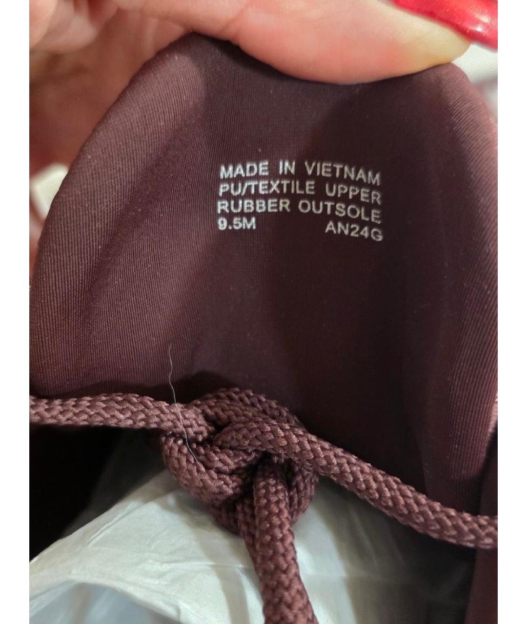 MICHAEL KORS Бордовые текстильные кроссовки, фото 7