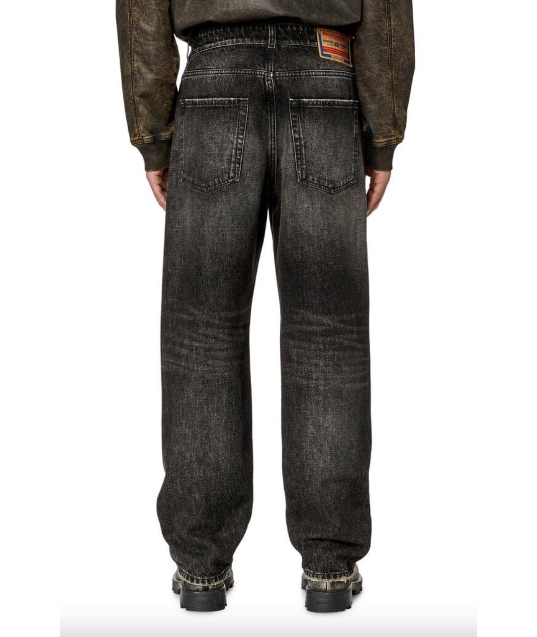 DIESEL Черные хлопковые прямые джинсы, фото 3