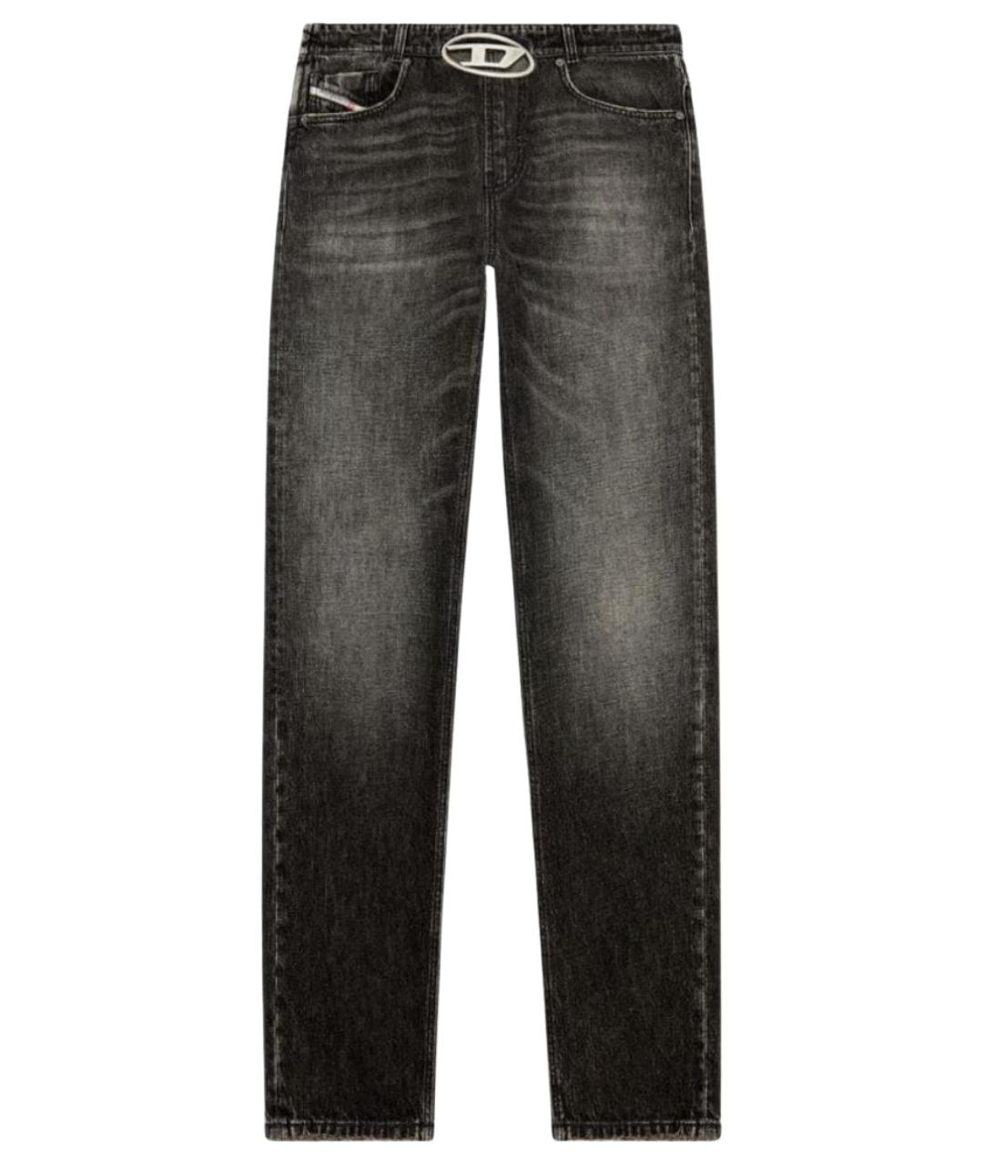 DIESEL Черные хлопковые прямые джинсы, фото 1
