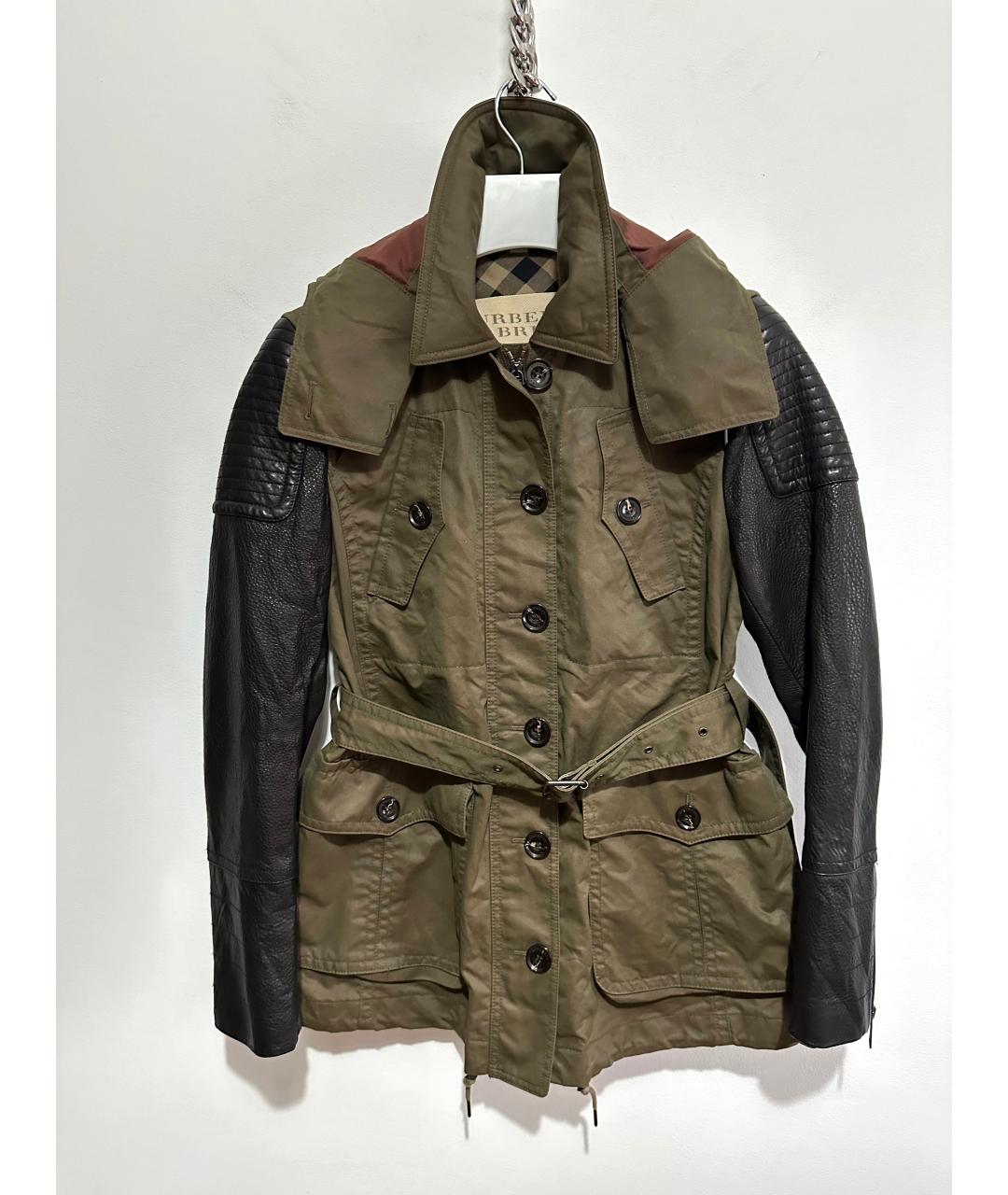 BURBERRY Хаки хлопковый тренч/плащ, фото 2