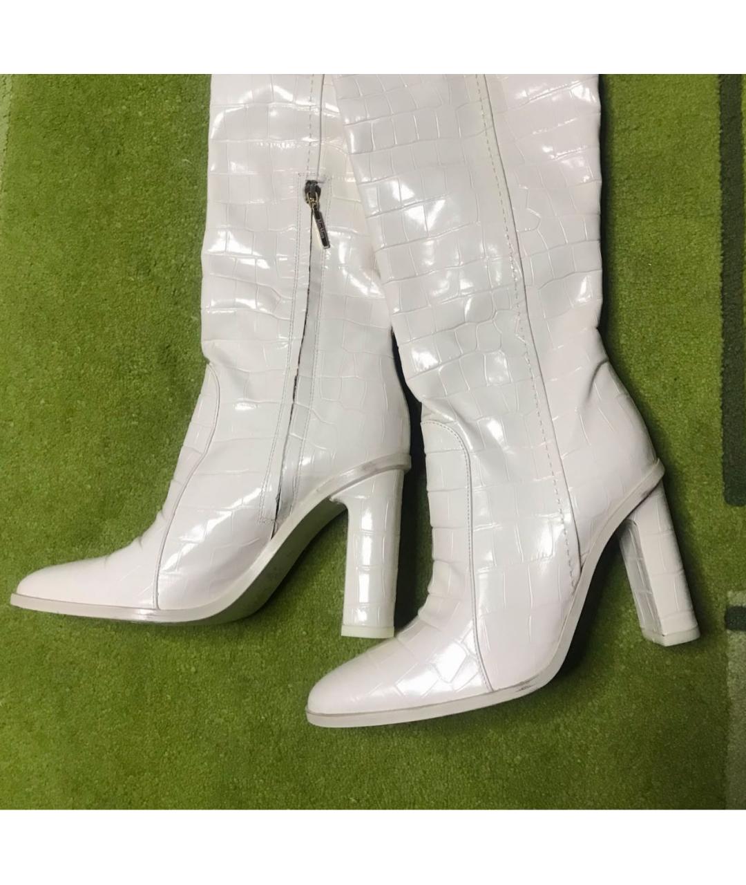 MAX MARA Белые кожаные сапоги, фото 5