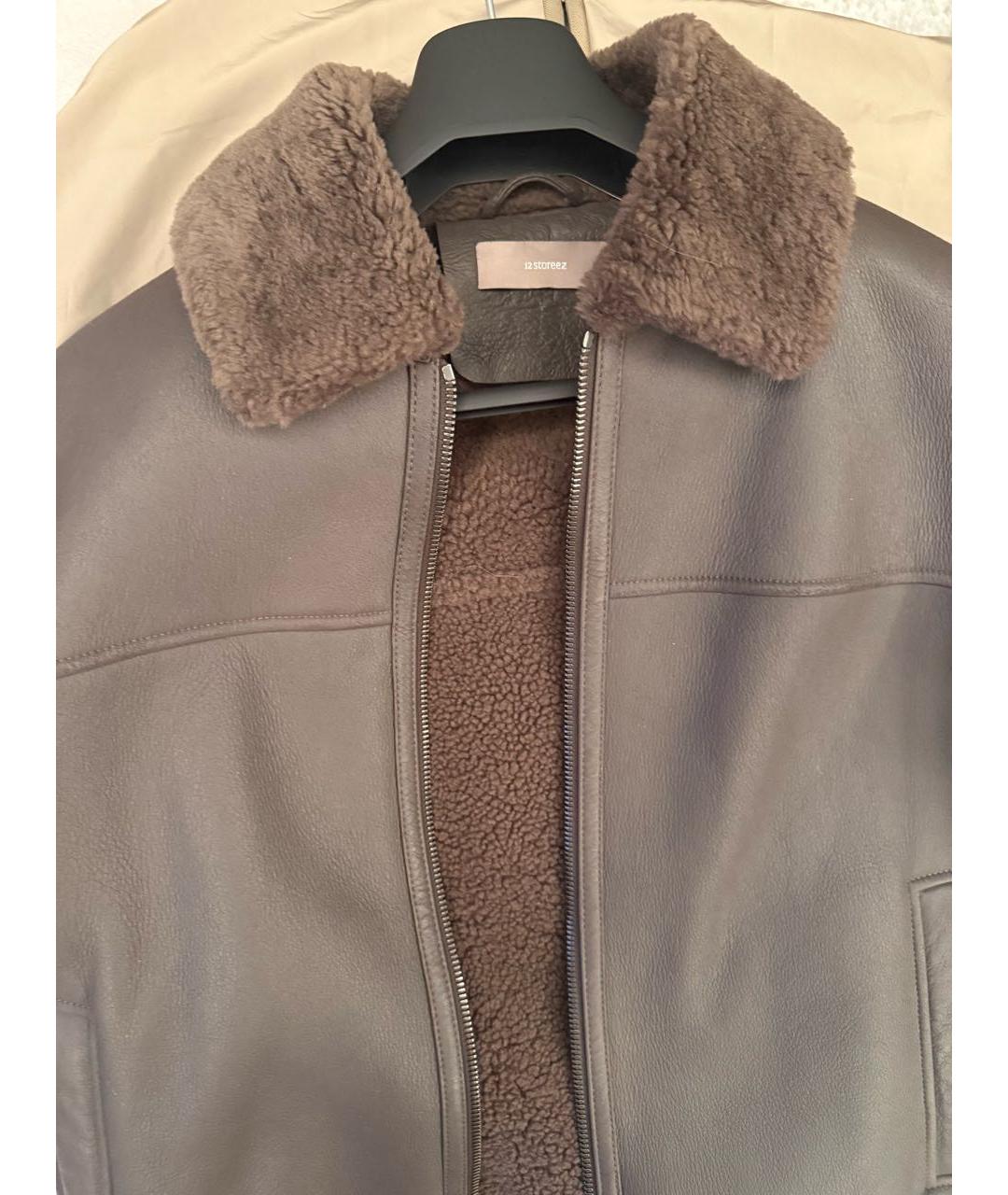 12 STOREEZ Коричневая кожаная дубленка, фото 3
