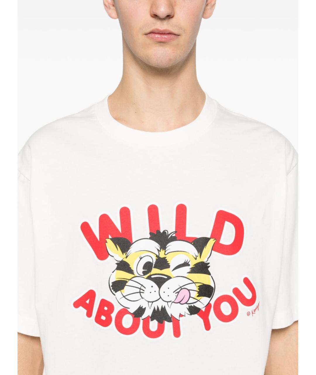 KENZO Белая хлопковая футболка, фото 3