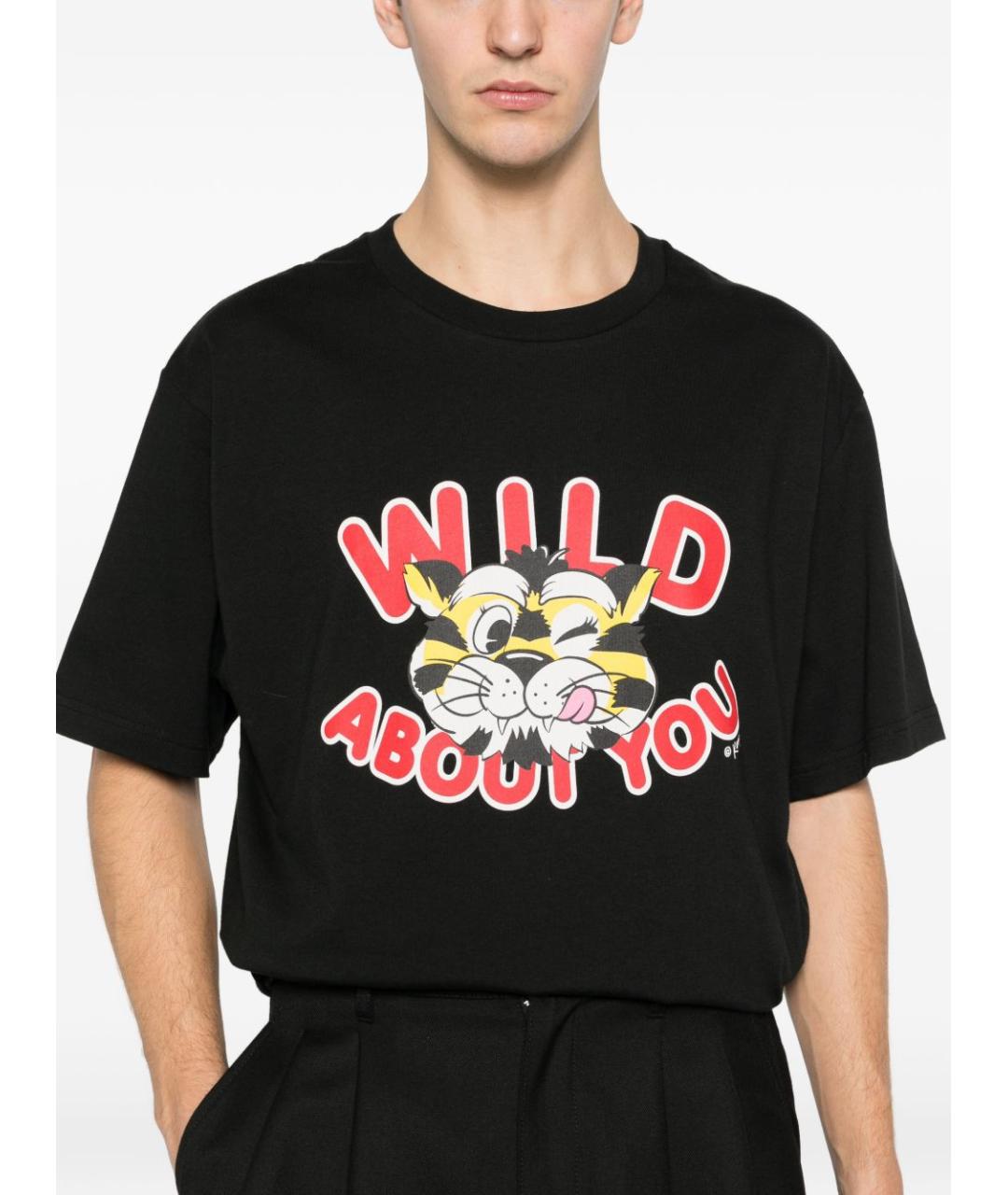 KENZO Черная хлопковая футболка, фото 2