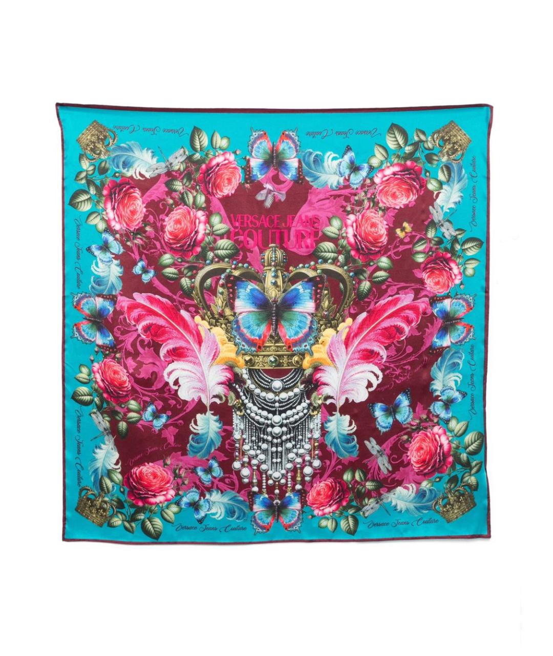 VERSACE JEANS COUTURE Мульти шелковый платок, фото 1