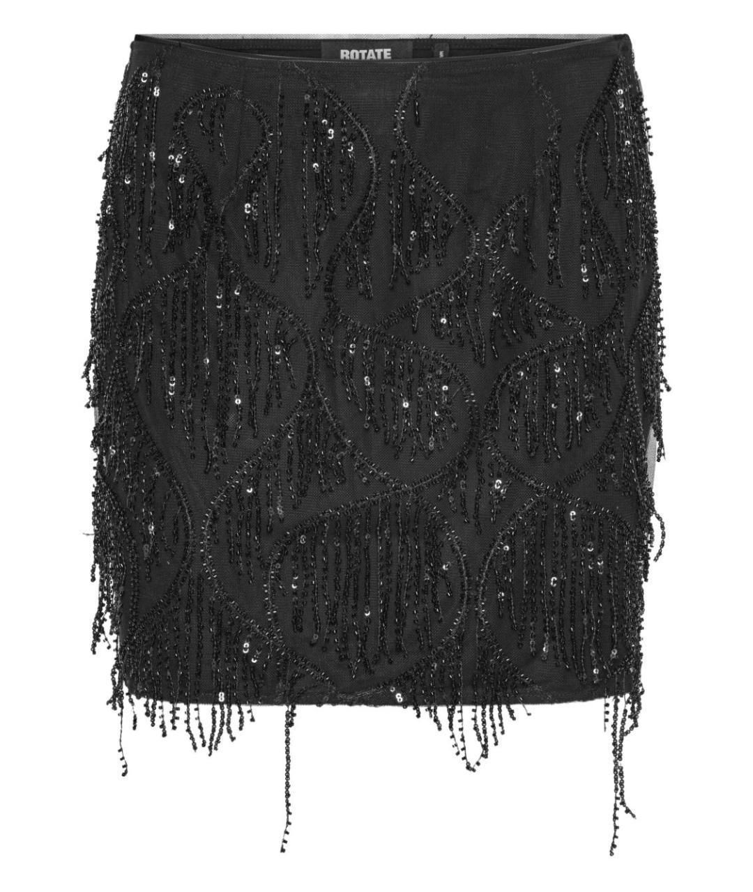 ROTATE Черная полиэстеровая юбка мини, фото 1