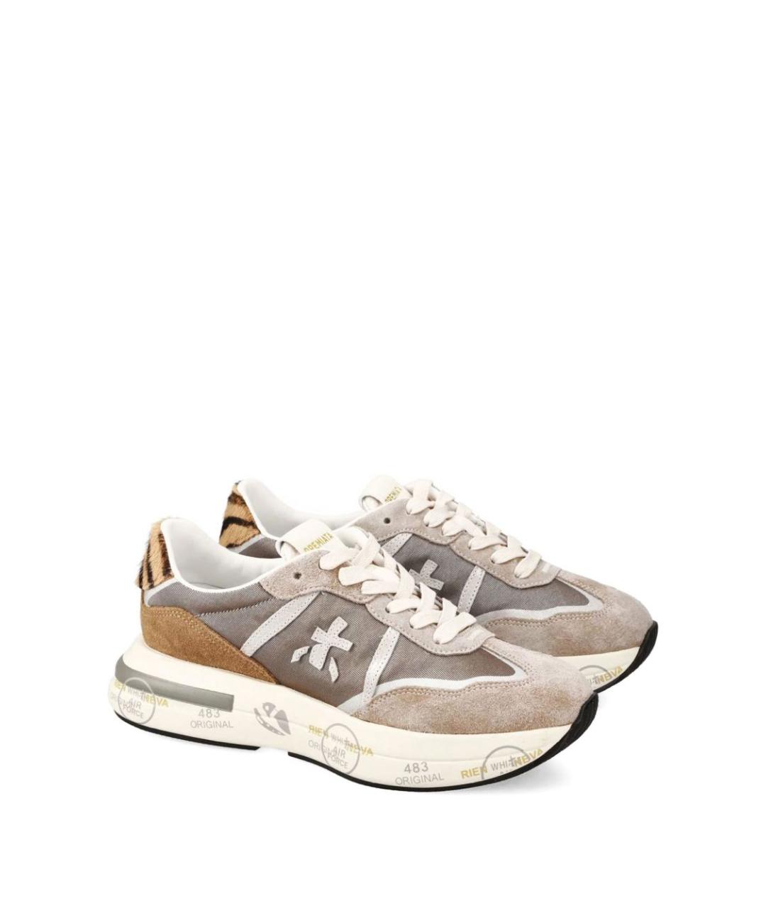 PREMIATA Коричневые замшевые кроссовки, фото 4