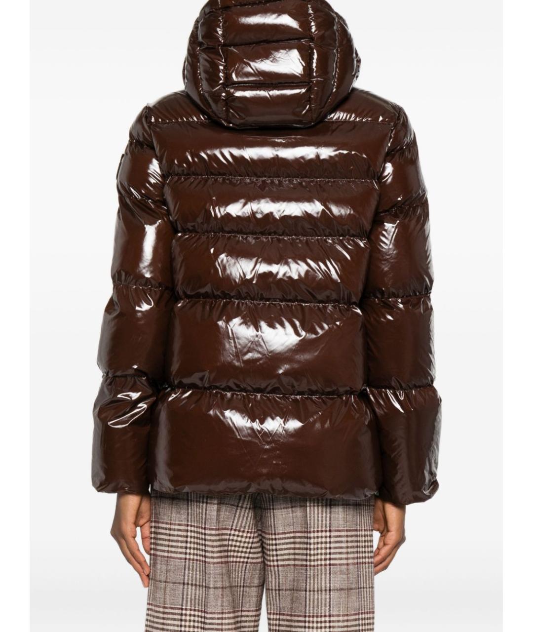 PINKO Коричневая полиамидовая куртка, фото 4