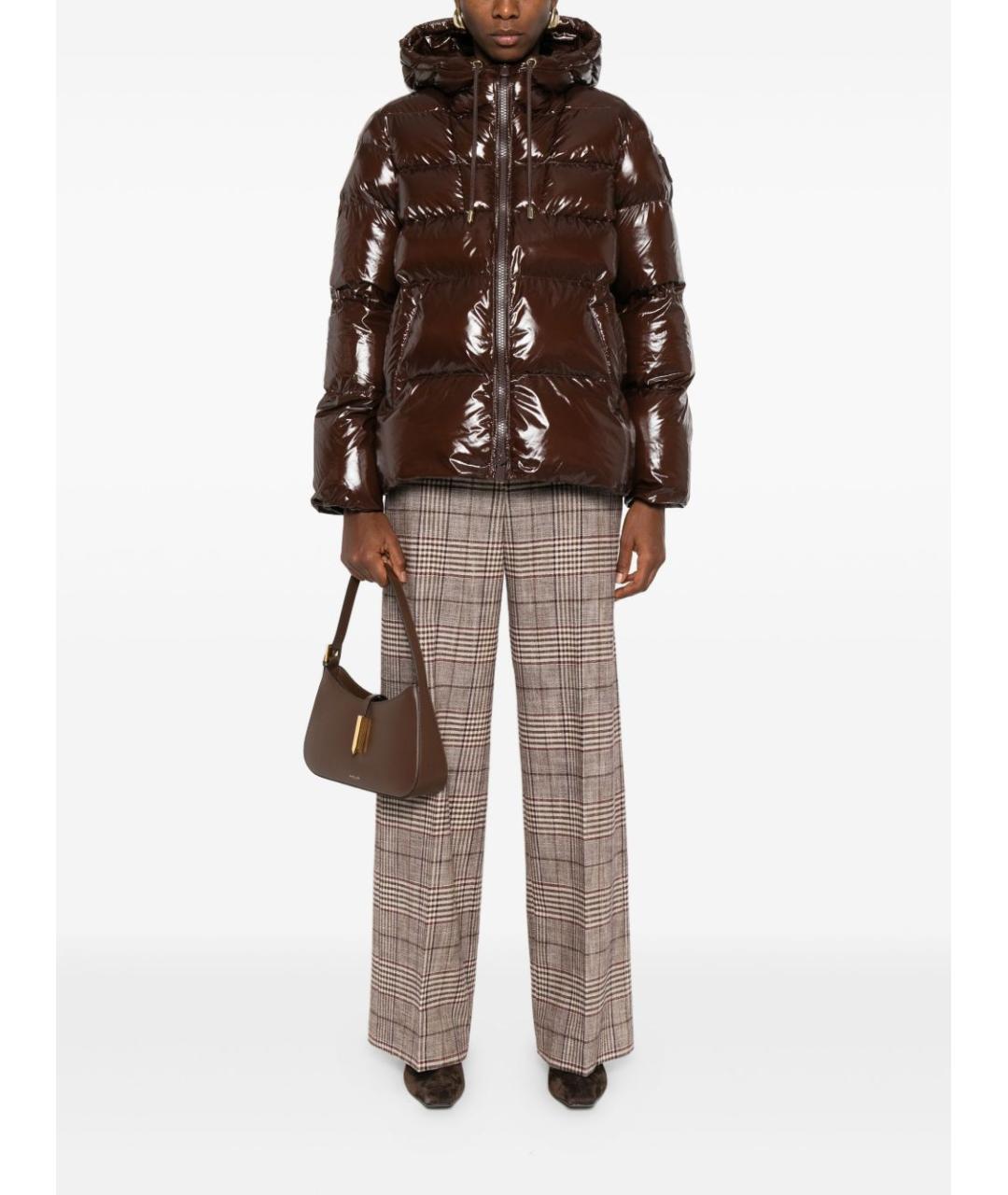 PINKO Коричневая полиамидовая куртка, фото 2