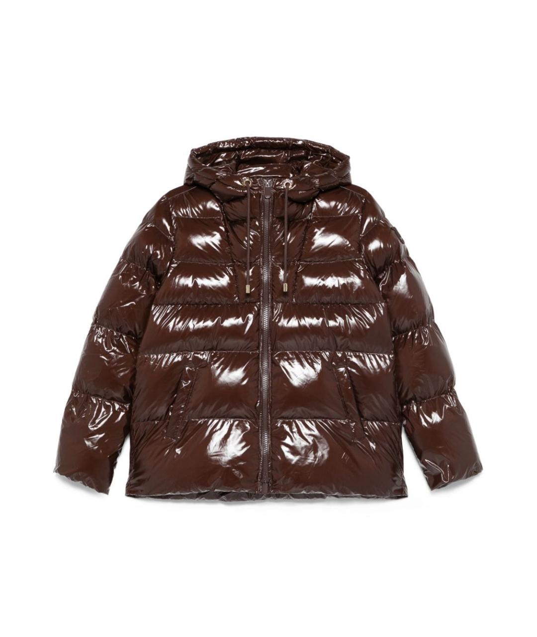 PINKO Коричневая полиамидовая куртка, фото 1