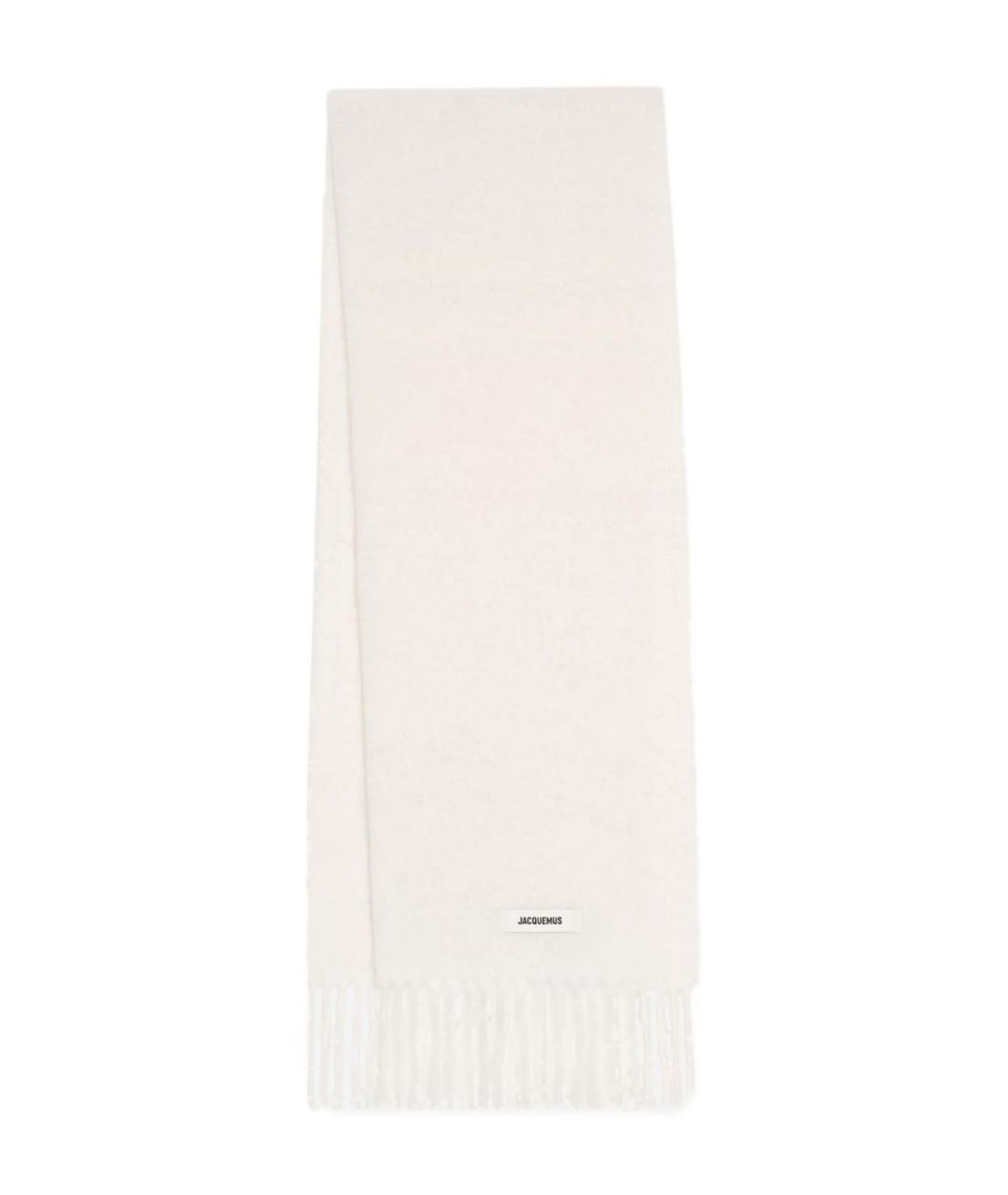 JACQUEMUS Белый шерстяной шарф, фото 1