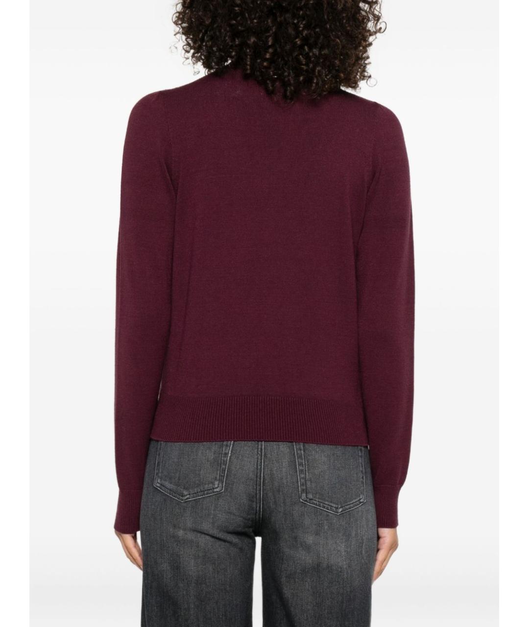 TWIN-SET Бордовый вискозный джемпер / свитер, фото 5