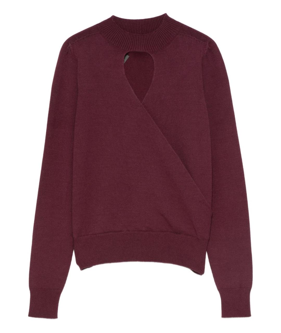 TWIN-SET Бордовый вискозный джемпер / свитер, фото 1