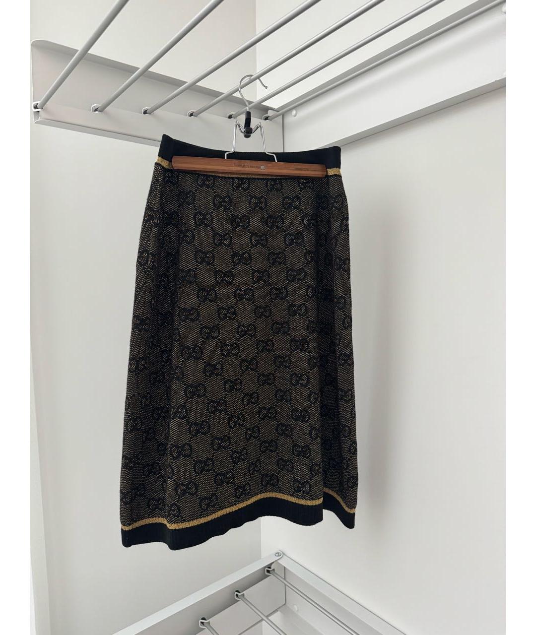 GUCCI Черный шерстяной костюм с юбками, фото 2