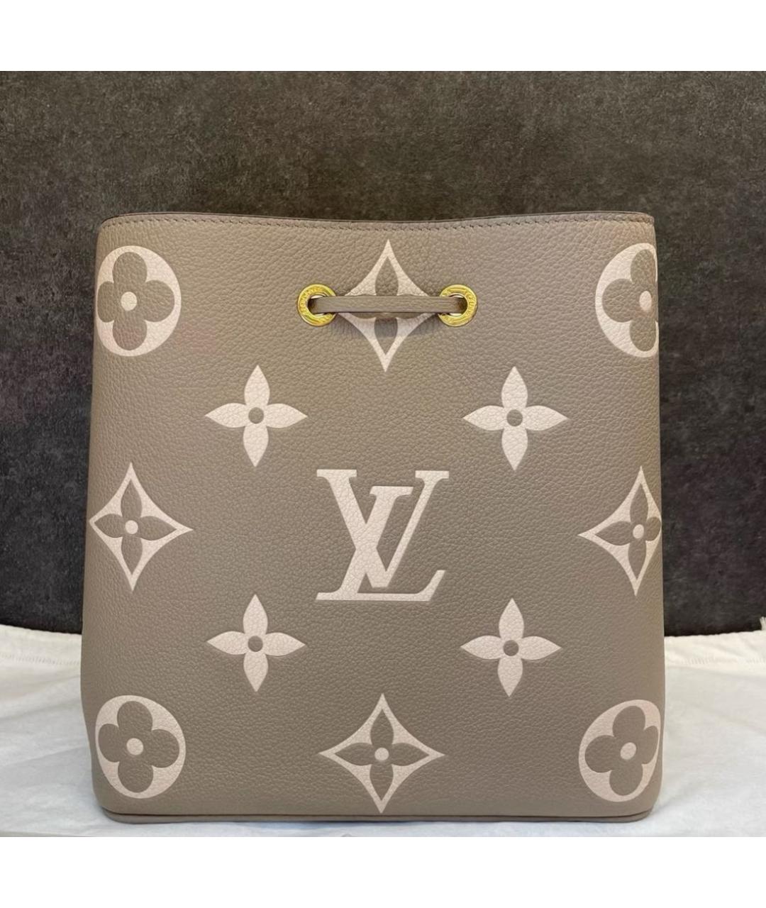 LOUIS VUITTON Бежевая кожаная сумка через плечо, фото 3