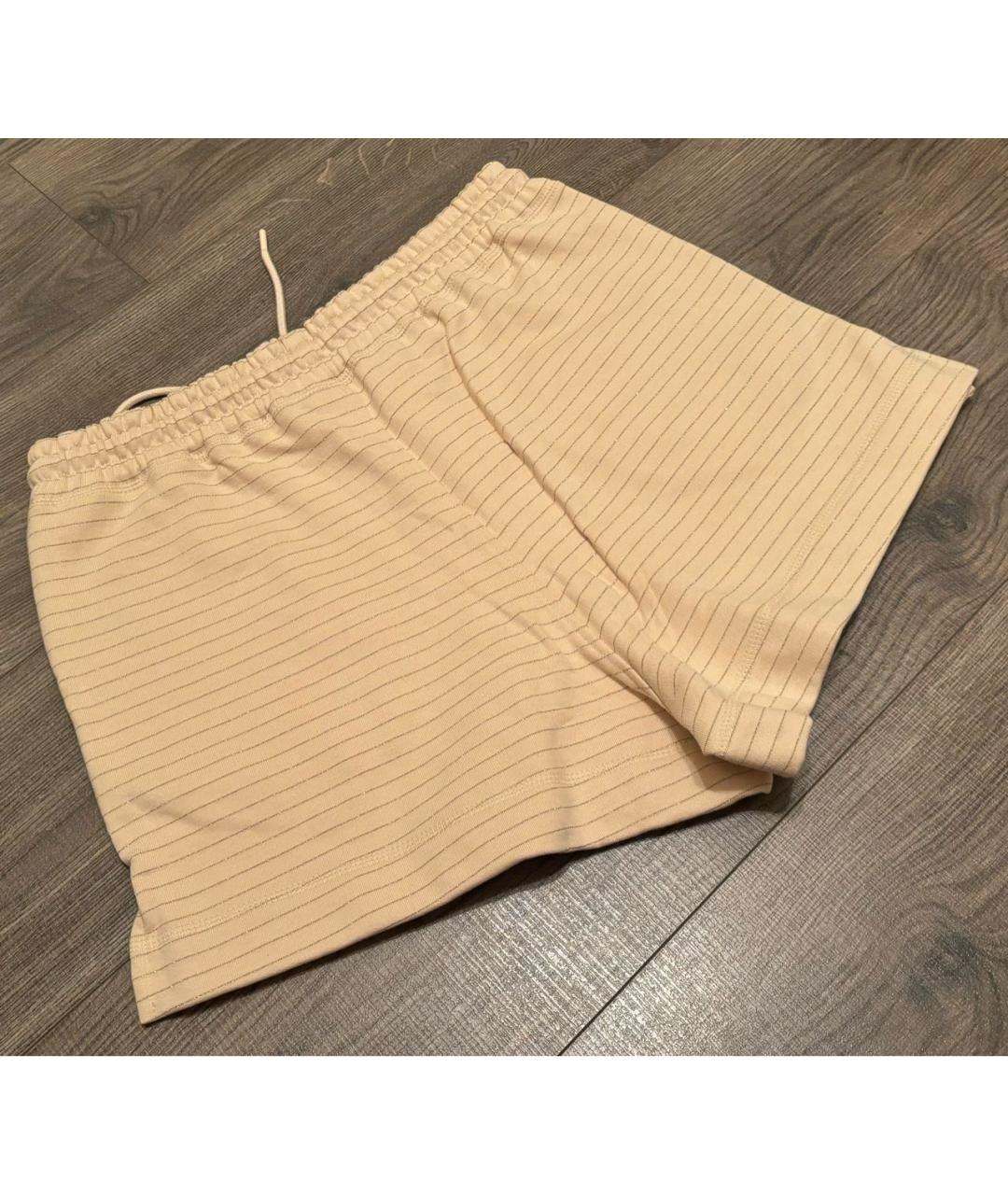 GANNI Бежевые хлопковые шорты, фото 6