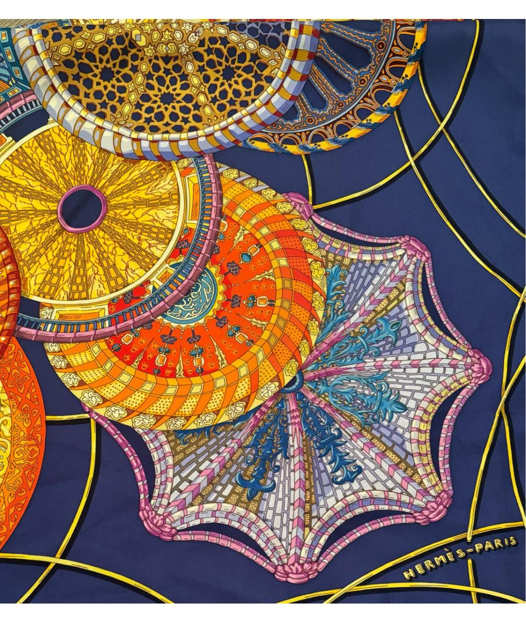 HERMES Мульти шелковый платок, фото 8