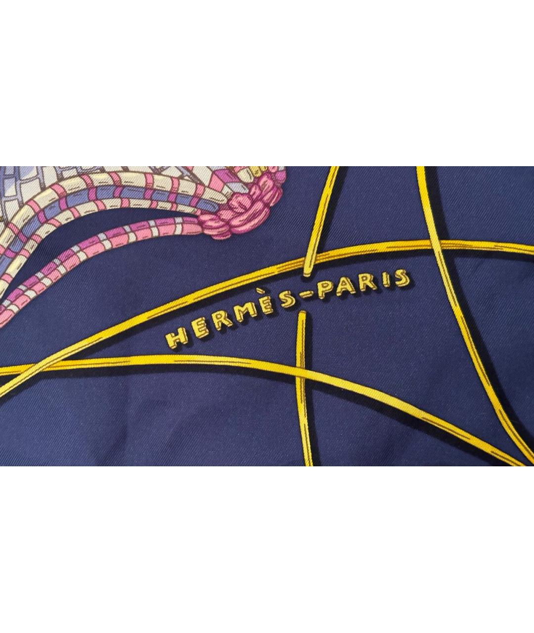 HERMES Мульти шелковый платок, фото 4