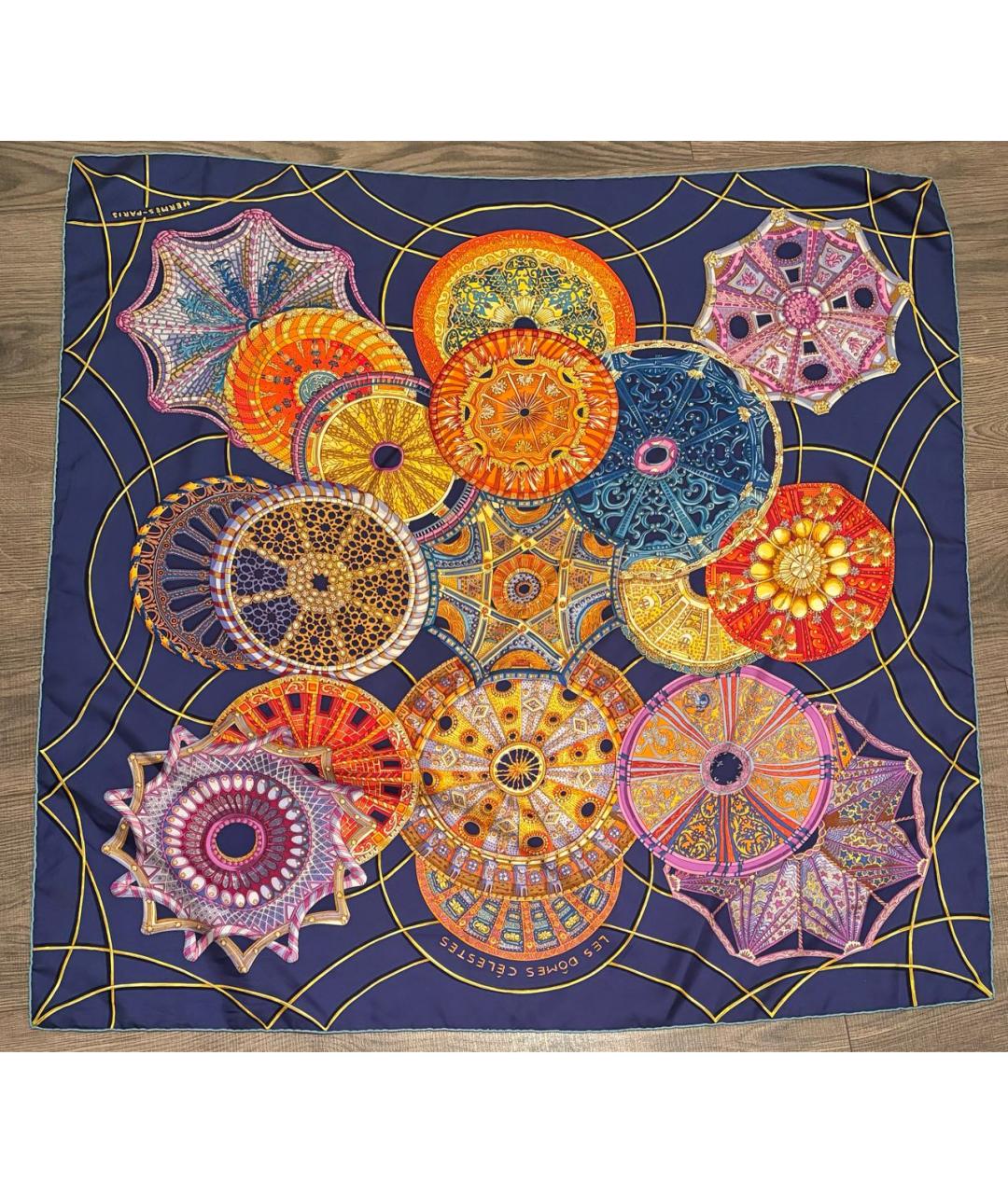 HERMES Мульти шелковый платок, фото 2