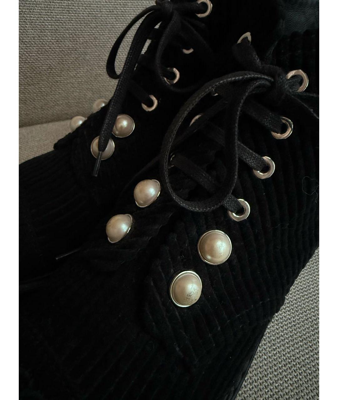 CHANEL Черные ботинки, фото 5