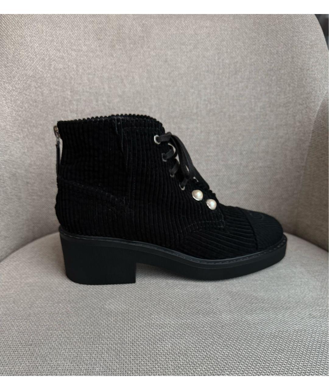 CHANEL Черные ботинки, фото 9
