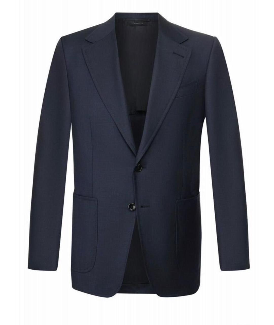 TOM FORD Темно-синий шерстяной пиджак, фото 5