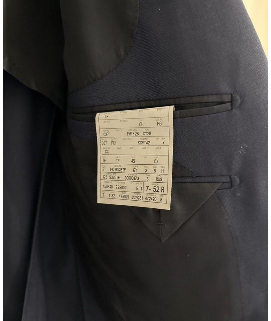 TOM FORD Темно-синий шерстяной пиджак, фото 3