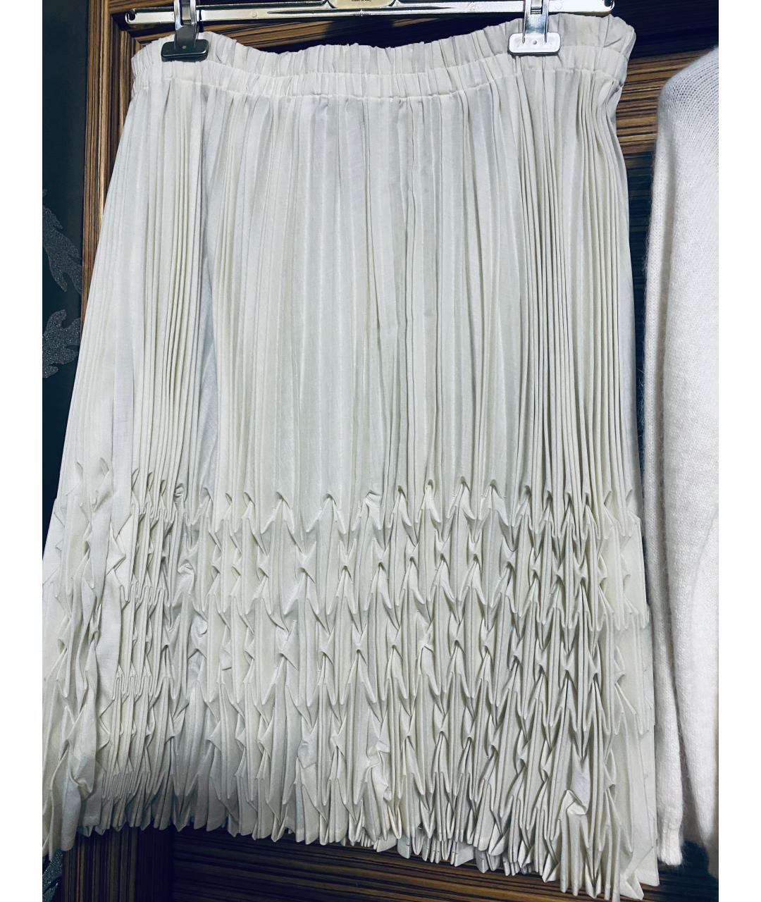 GIVENCHY Бежевый вискозный костюм с юбками, фото 3