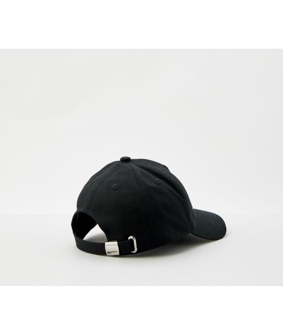 KARL LAGERFELD Черная хлопковая кепка, фото 4