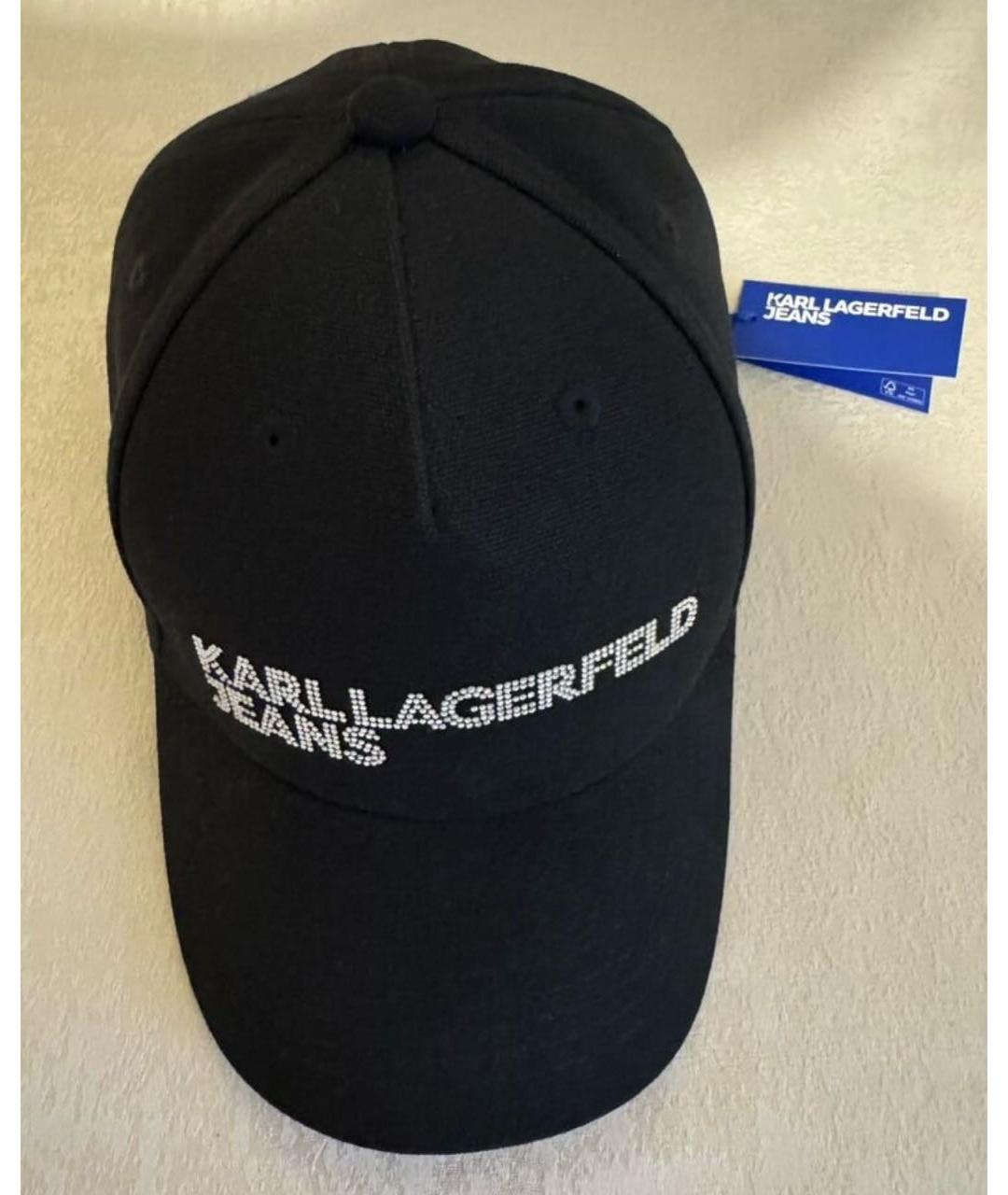 KARL LAGERFELD Черная хлопковая кепка, фото 8