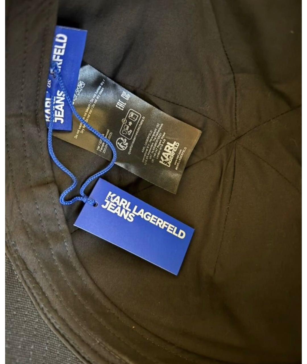 KARL LAGERFELD Черная хлопковая кепка, фото 7