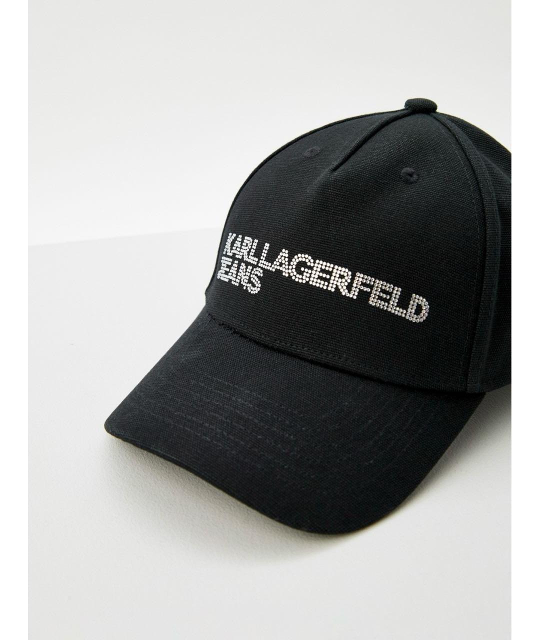 KARL LAGERFELD Черная хлопковая кепка, фото 2