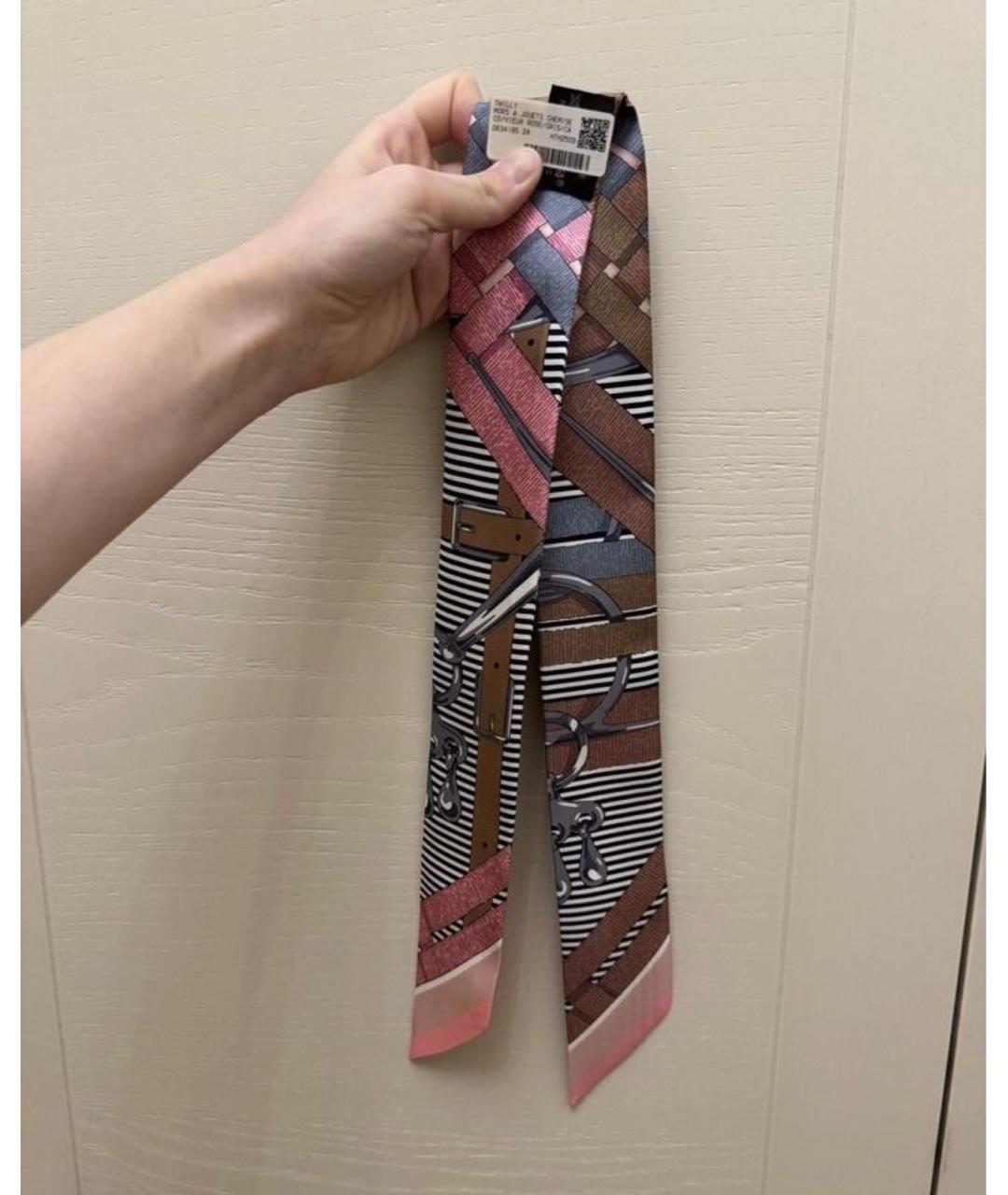 HERMES Коралловая повязка на голову, фото 4