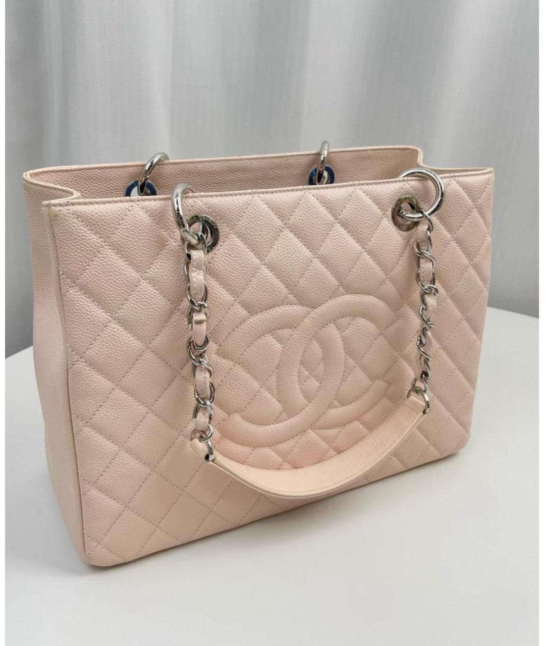 CHANEL Бежевая кожаная сумка через плечо, фото 2