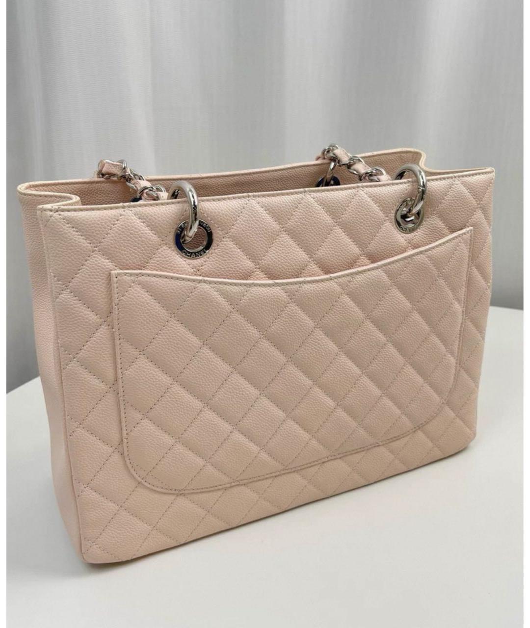 CHANEL Бежевая кожаная сумка через плечо, фото 3