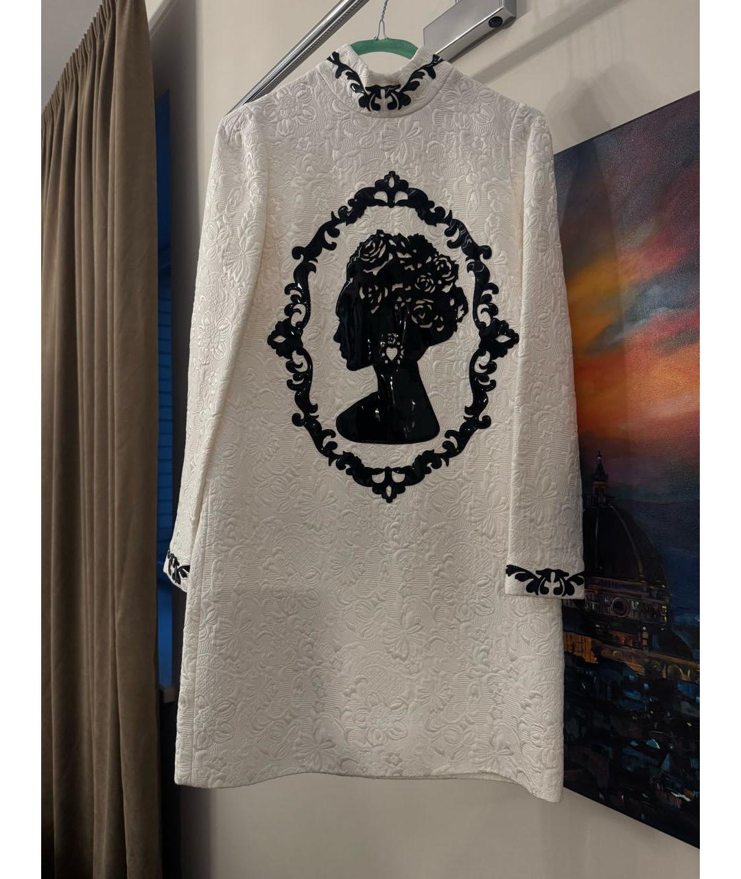 DOLCE&GABBANA Белое кружевное вечернее платье, фото 2