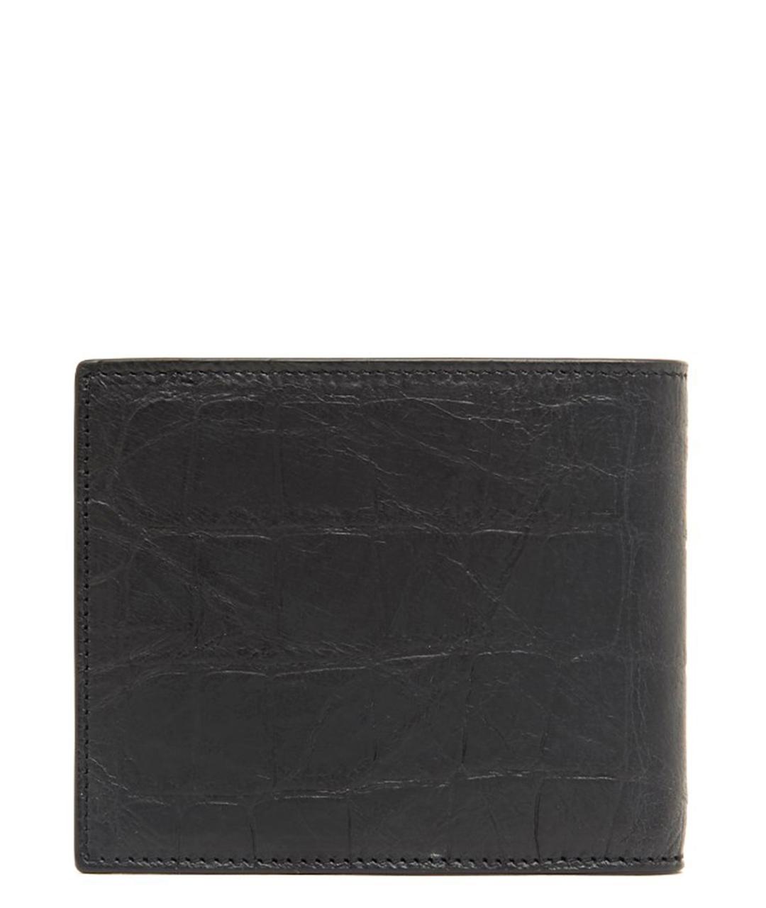 SAINT LAURENT Черный кожаный кошелек, фото 2