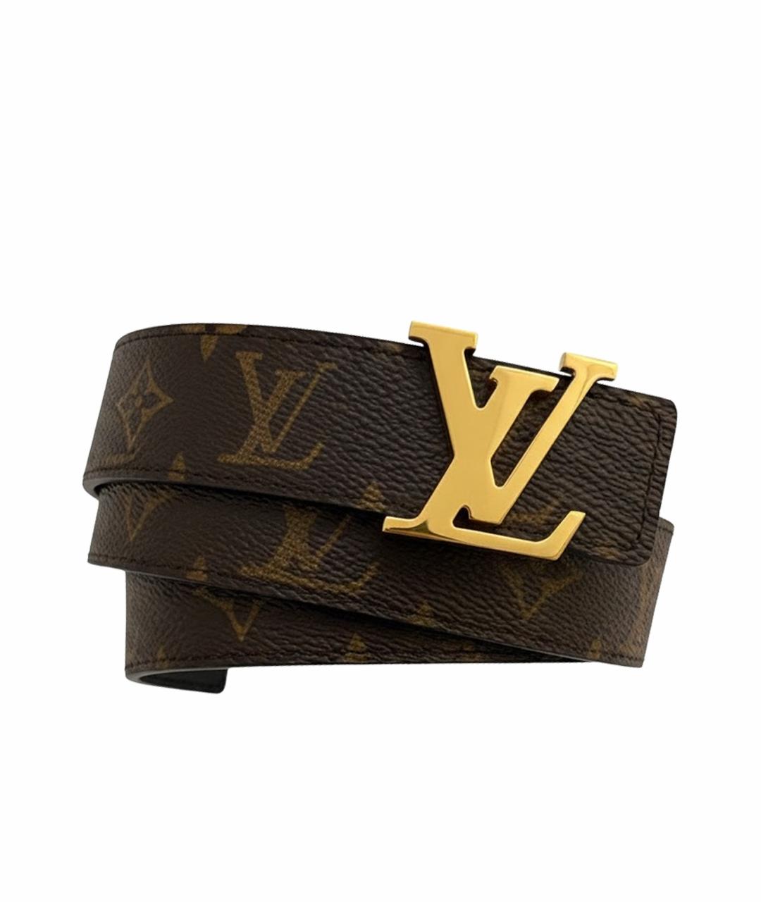 LOUIS VUITTON Черный кожаный ремень, фото 1