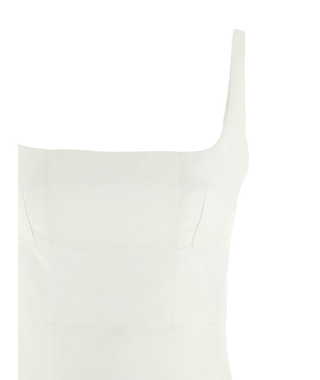 GIOVANNI BEDIN Белое хлопковое повседневное платье, фото 3