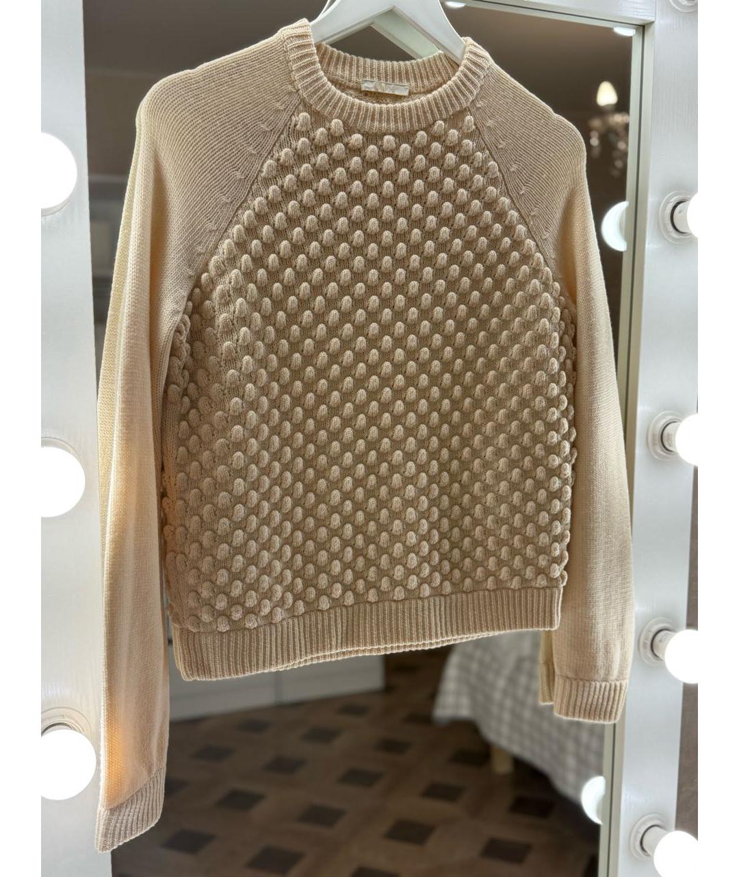 CHLOE Бежевый шерстяной джемпер / свитер, фото 8