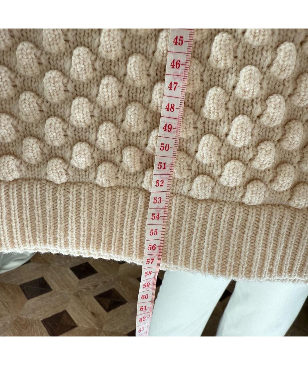 CHLOE Бежевый шерстяной джемпер / свитер, фото 6