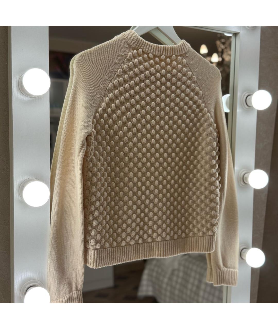 CHLOE Бежевый шерстяной джемпер / свитер, фото 2