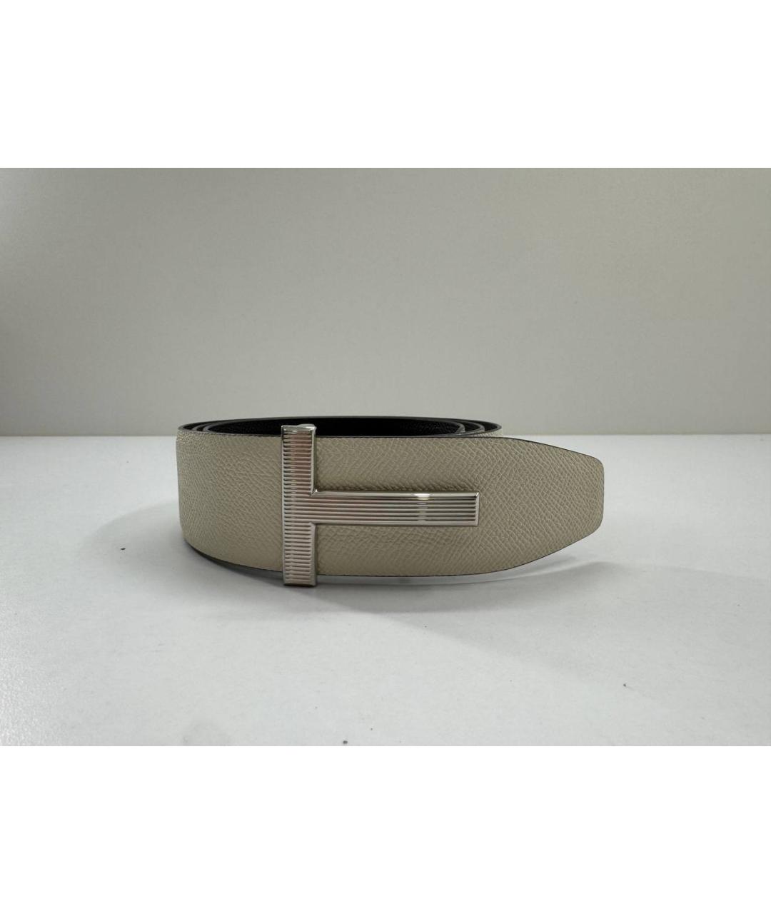 TOM FORD Белый кожаный ремень, фото 6