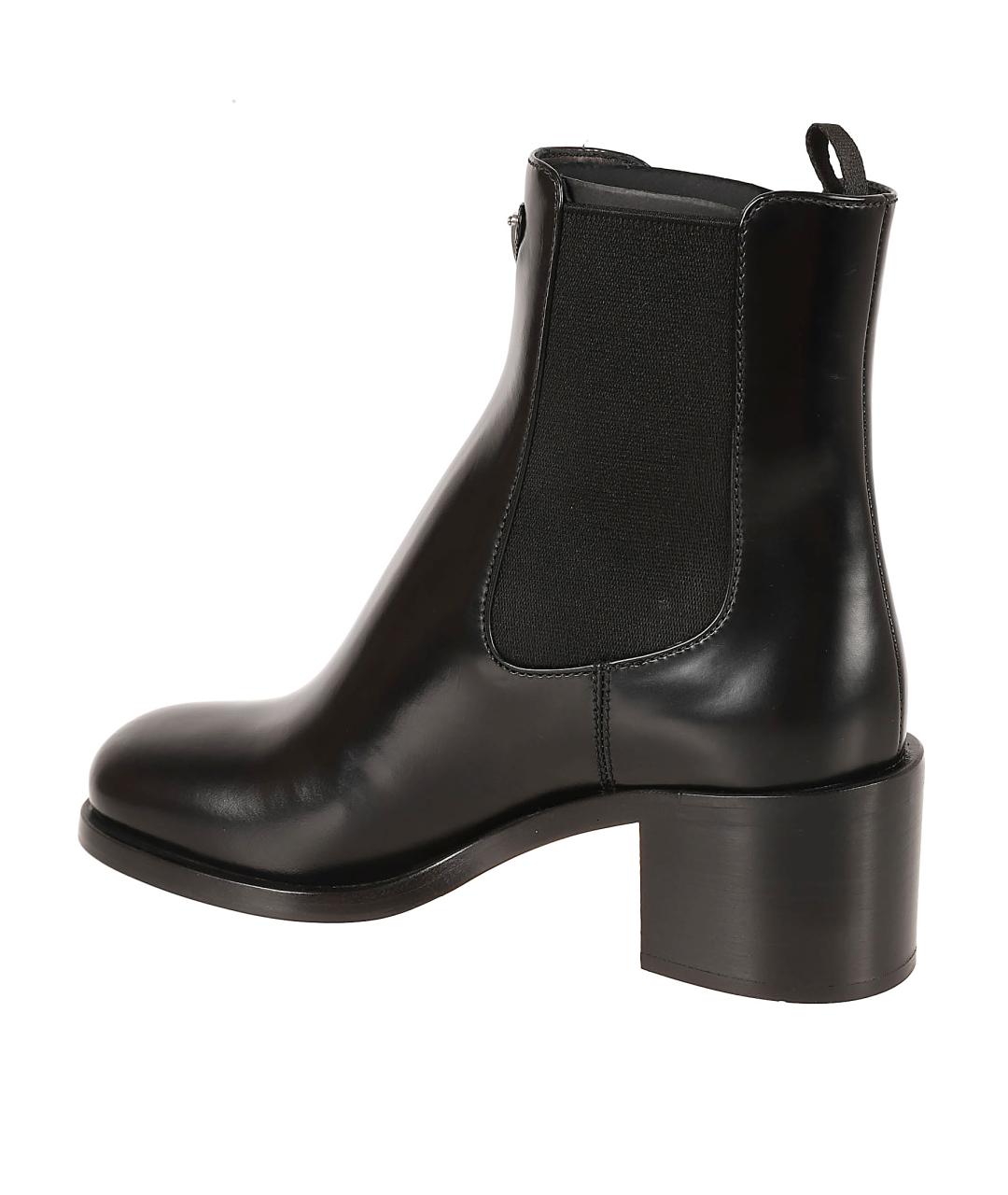 PRADA Черные кожаные ботинки, фото 3