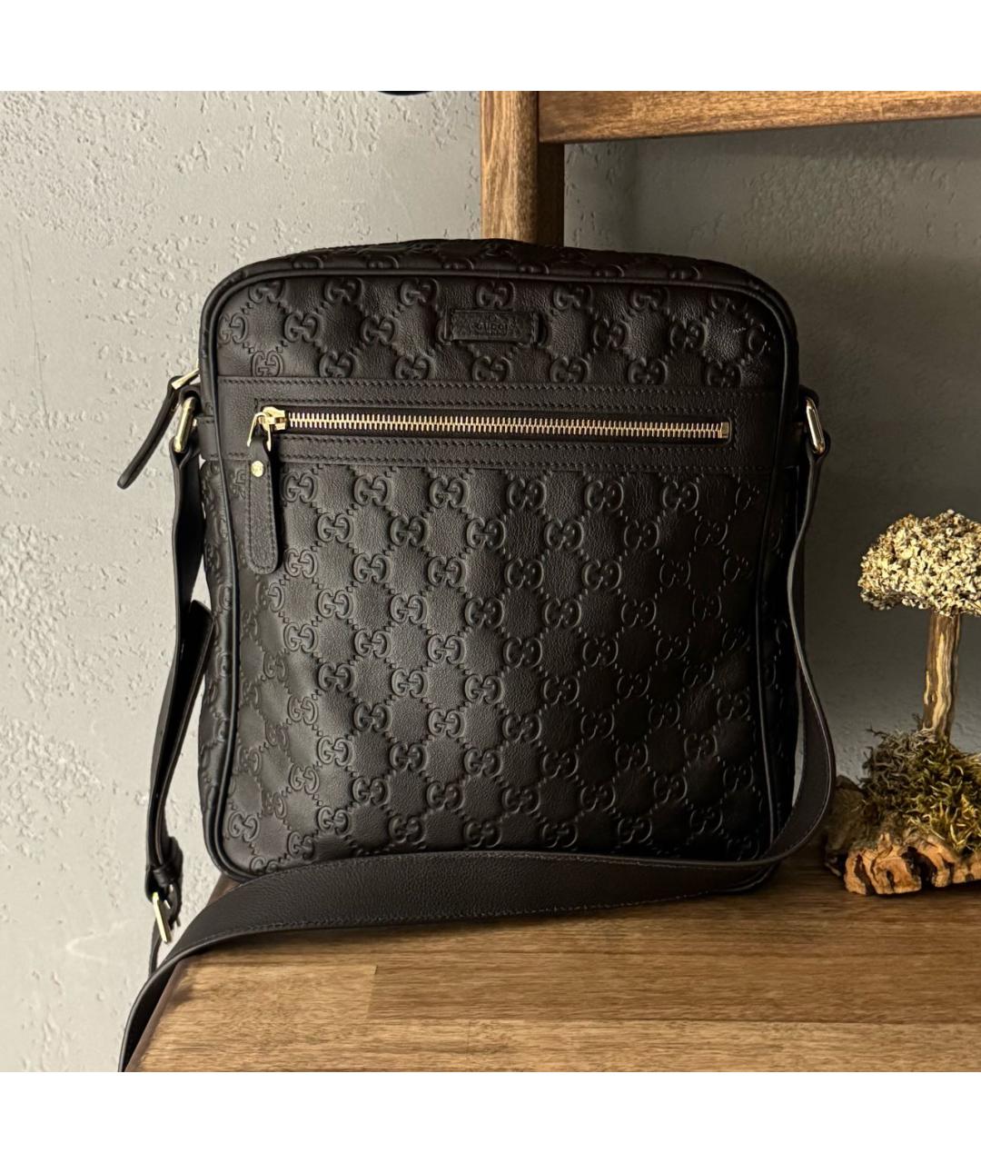 GUCCI Коричневая кожаная сумка на плечо, фото 9