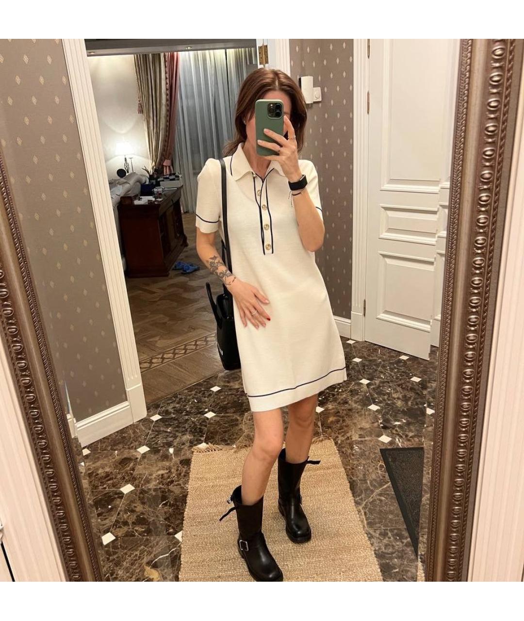 GUCCI Белое шерстяное повседневное платье, фото 6