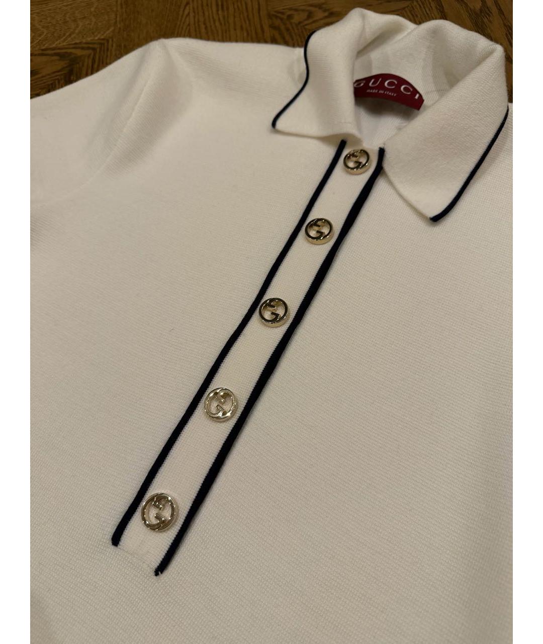 GUCCI Белое шерстяное повседневное платье, фото 4